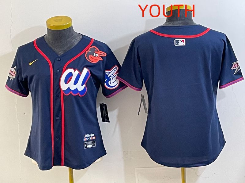 Youth 2025 Baltimore Orioles Blank Drak Blue All star Nike MLB Jersey style 03